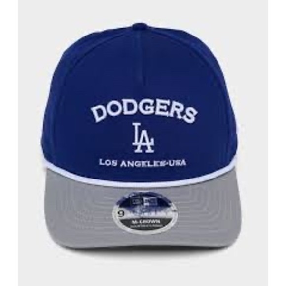 New Era Los Angeles Dodgers 9FORTY Adjustable A-Frame Baseball Cap Blue Gray NWT - Picture 2 of 13